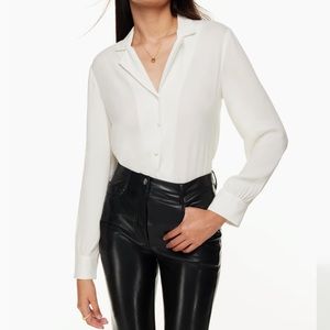 Aritzia Wilfred Tulum Blouse Light Birch medium
